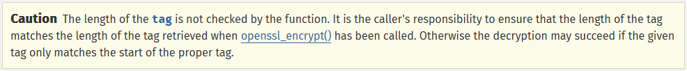 openssl_decrypt warning